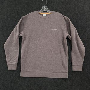 Columbia Mountain II Sweater Mens Large Purple Fleece Crewneck Pullover Logo